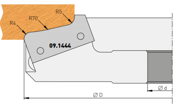 HW Wechselplatten Möbeltürfräser 180x40x30 Z2 Aluminium